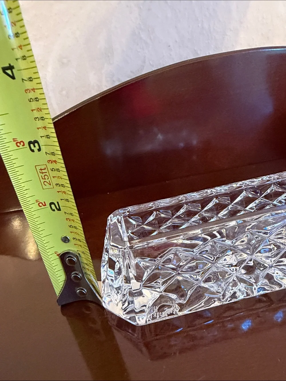 Vintage Waterford Crystal business card holder stamped